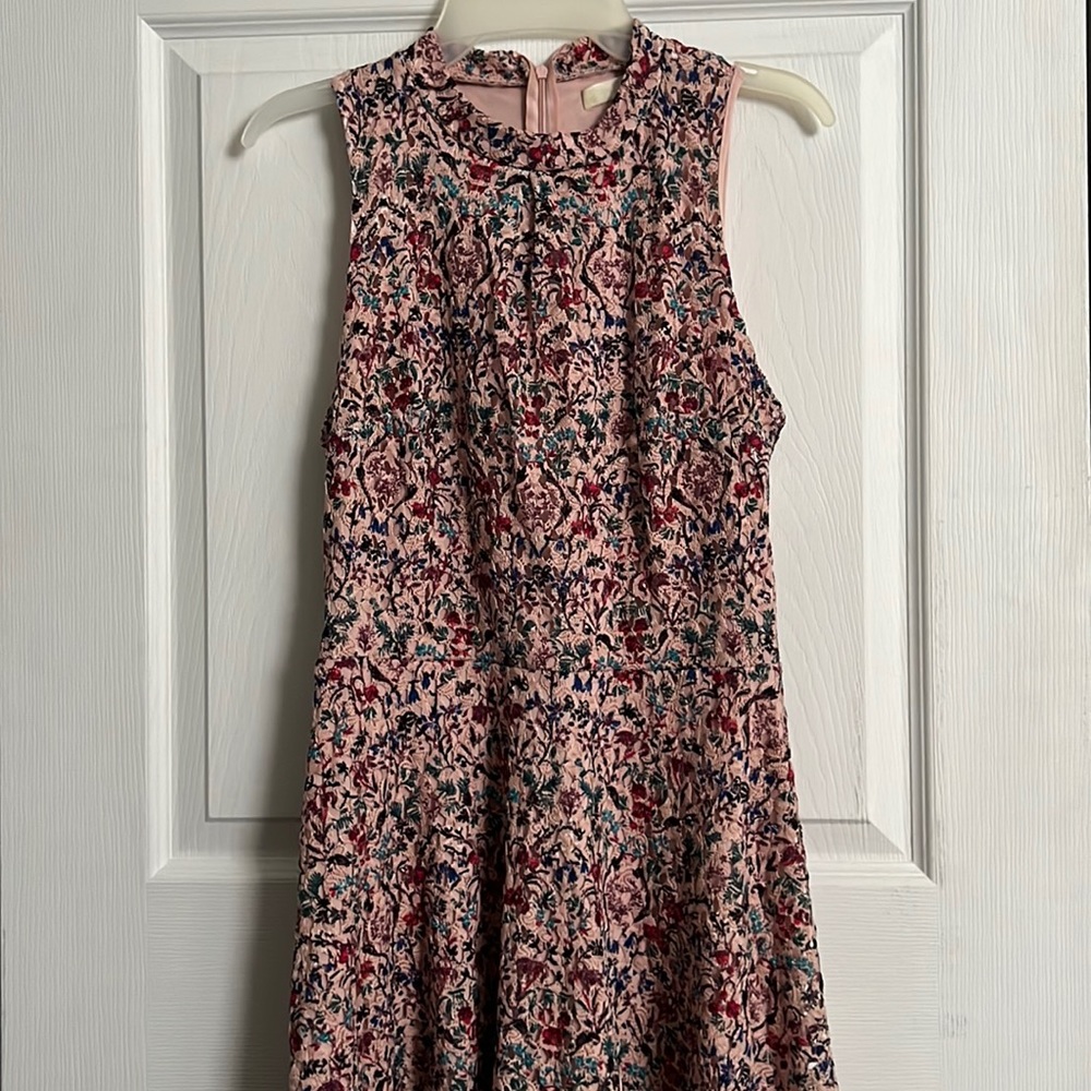 Floral halter top mini dress